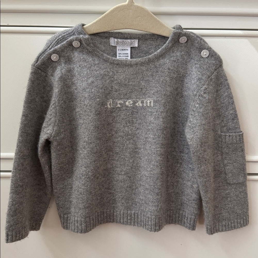 Restoration hardware 100% cashmere sweater 6-12m